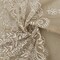 Sand Beige-White Floral Border Printed Nylon Mesh Knit Fabric By the Yard